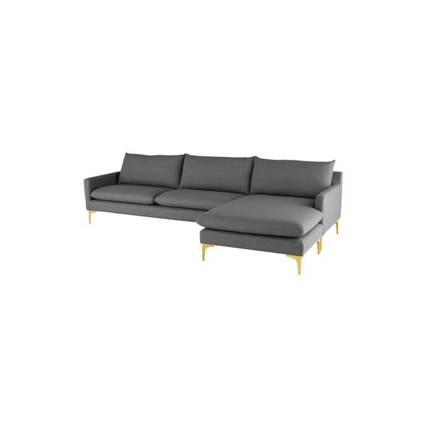 Nuevo Anders Sectional Sofa - Gold Legs on Sale