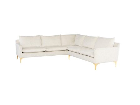 Nuevo Anders 2 Arm Sectional  - Gold Legs on Sale