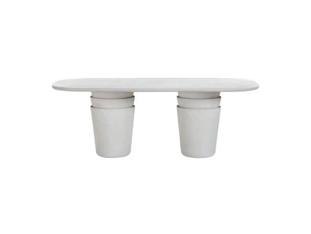 Margot  Concrete 83  Oval Dining Table Online now