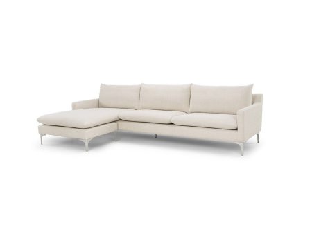 Nuevo Anders Sectional Sofa - Silver Legs Hot on Sale