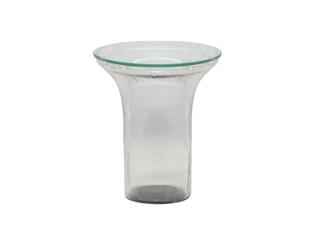 Cassandra  Glass Flared Side Table Hot on Sale