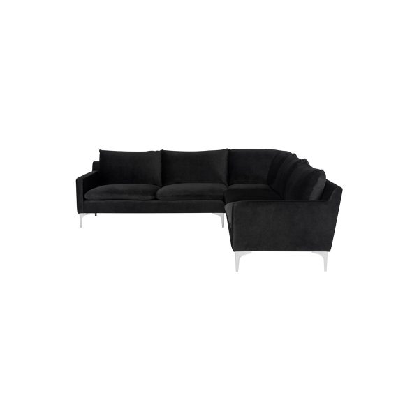 Nuevo Anders 2 Arm Sectional  - Brushed Steel Online now