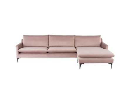 Nuevo Anders Sectional Sofa - Black Legs Discount