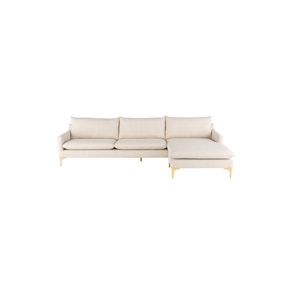 Nuevo Anders Sectional Sofa - Gold Legs on Sale