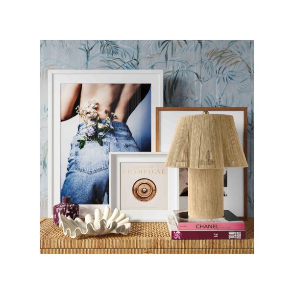 Corrine Natural Jute Table Lamp For Sale