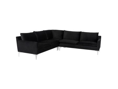 Nuevo Anders 2 Arm Sectional  - Brushed Steel Online now