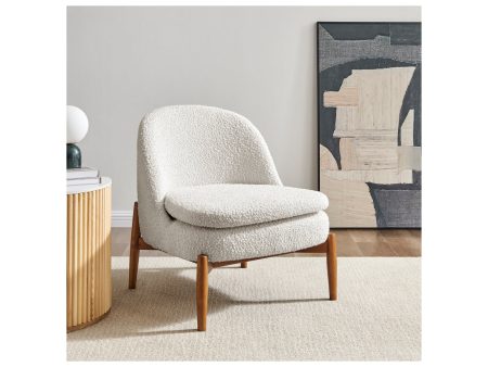 Adriana KD Fabric Accent Chair Walnut Legs Discount