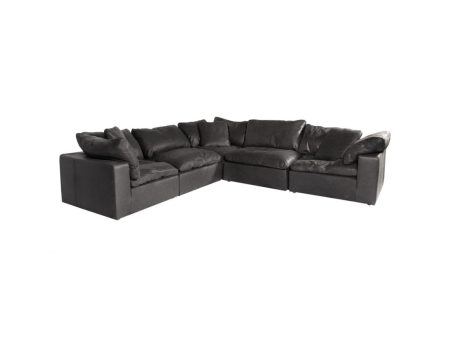 Moe s Clay Classic L Modular Sectional - Leather Online Sale