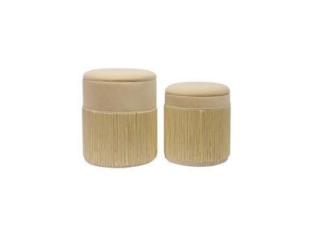 Tassel  Storage Ottomans - Set of 2 Online Sale