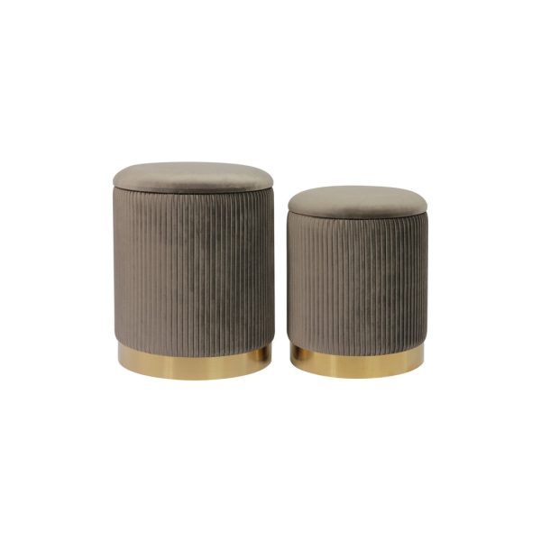 Channeled Storage Ottomans - Set of 2 Discount