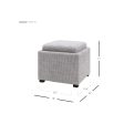 Cameron Square Fabric Storage Ottoman Hot on Sale