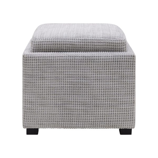 Cameron Square Fabric Storage Ottoman Hot on Sale