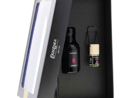 Kvapų namams rinkinys Erbolinea Prestige Vin Di Vino ERBGIFTPACK4, sudaro kvapas namams su lazdelėmis ir kvapas automobiliui, 50 ml ir 5 ml +dovana Previa plaukų priemonė on Sale