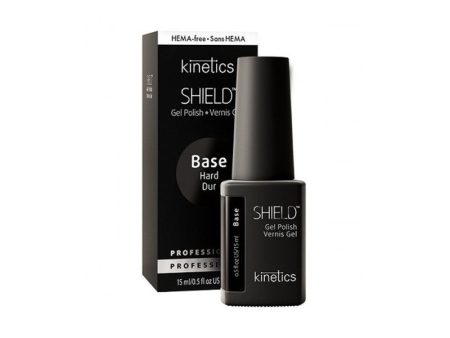 Gelio-lako pagrindas Kinetics Shield HEMA Free Hard Base KGPHB01, sustiprina silpnus ir linkusius lūžinėti nagus, 15 ml Hot on Sale